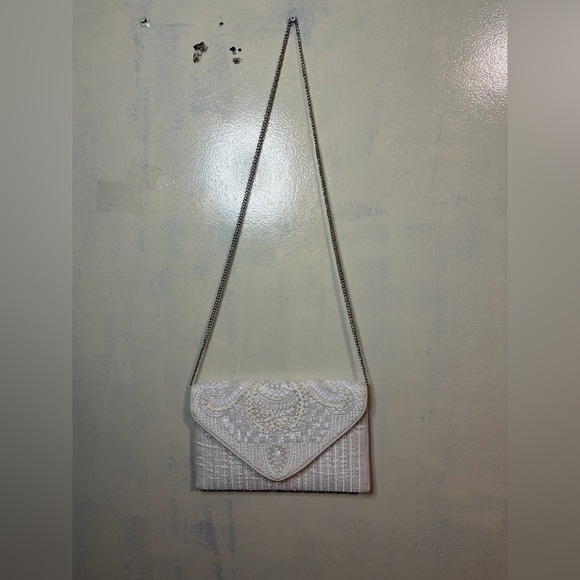 Lulus Handbags - Lulus beaded crossbody clutch purse boho wedding bridal bride bachelorette